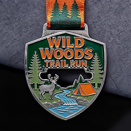 Custom Nature Trail Run Bottle Opener Medal