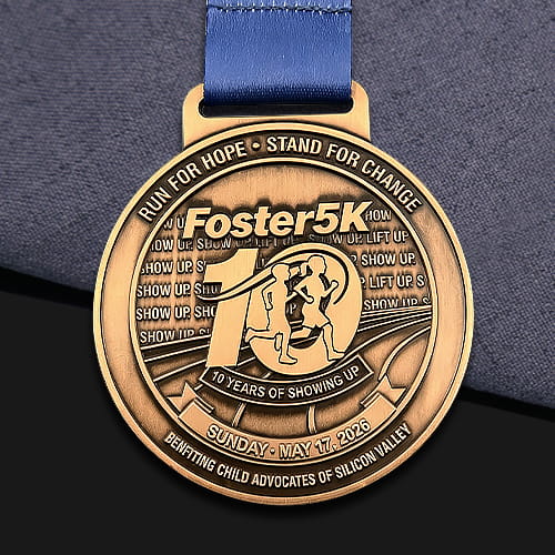 Foster 5K 10th Anniversary Medal