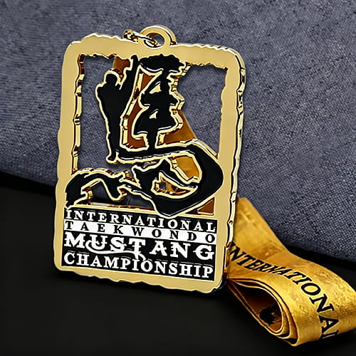 Laser Cut Calligraphy Horse Taekwondo Medal
